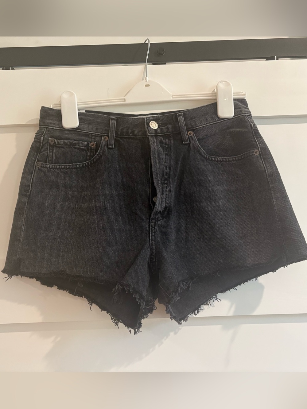 Agolde Parker Black Denim Short Size 27